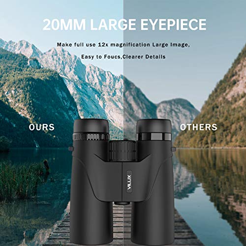 12x42 Binoculars for Adults and Kids,VILUX Compact Hunting Binoculars