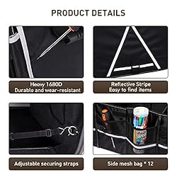 HIRALIY 4 in 1 Car Trunk Storage Organizer, Multi