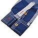 Shirts, Cokle Men Slim Fit Long Sleeve Casual Blouses Plaid Button Down #099 Blue EUR L (US M)