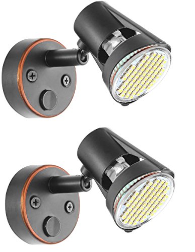 Gold Stars RV Reading Light MR16 Base LED Bulb 12v (Oil Rubbed Bronze) (2)