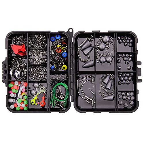 Richaoll Fishing Terminal Tackle, 257pcs Fishing Tackle Box