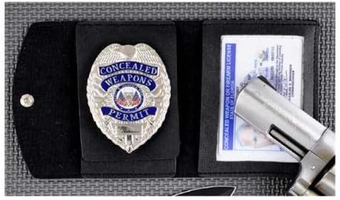 FURY Tactical Black Faux Leather Badge ID Case with ID Window by Fury Tactical