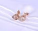 NYKKOLA 18k Rose Gold Plated Circle Halo Stud Earring with Crystal Valentine's Jewelry Gift