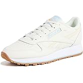 Reebok Women's Classic Leather Sneaker, Chalk/Chalk/Soft Blue, Size 10