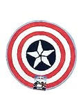 Marvel Captain America Tufted Cotton Bath Rug, Red/White/Blue Shield