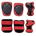 Child Kids Protective Gear Set,Knee and Elbow Pads with Wrist Guards Toddler for Multi-sports Cycling ,Bike,Rollerblading, Skating, Volleyball (Red)