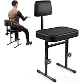 Adjustable Piano Bench with Backrest Comfortable Piano Music Keyboard Bench Seat with Padded Cushion Stool Chair for Musician