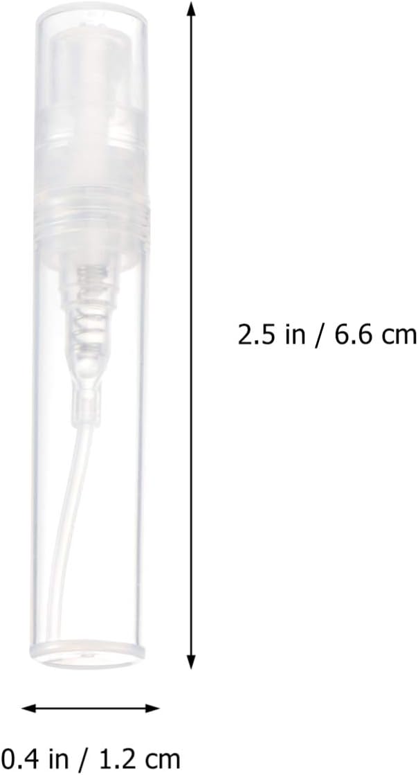 Lurrose 60pcs 3ml Mini Plastic Spray Bottles Clear Empty Mist Refillable Empty Bottles for Cleaning Perfume Essential Oils Travel - Image 3