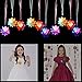 Dazzling Toys Halloween Light Up Necklace – Pack Of 12 LED Crystal Star Necklaces, Glow In The Dark Party Supplies, Christmas Safety Lights For Kids & Adults, Neon Jewelry Lightup Bulb For Parties