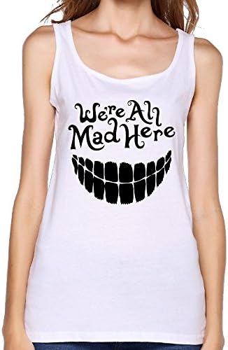 WSGREGD OOIEW Womens We're All MAD Here Tank Athletic