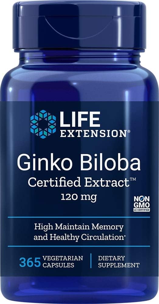 Life Extension Ginkgo Biloba 120mg 365 Capsules: Health & Personal Care