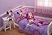 Disney 4 Piece Minnie's Fluttery Friends Toddler Bedding Set, Lavender primary
