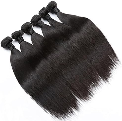 Unihair 18" 20'' 22'' 24'' 1 Bundles Brazilian Virgin Hair Best Hair Extensions 100% Real Human Hair Silky Straight Natural Black For Girl (20'')