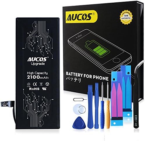 Phone Replacement Battery 2100mAh - 6S High Capacity Rechargeable Replacement Battery with Repair Tools Kits Replace Battery with 24 Months Quality Assurance