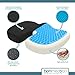bonmedico Orthopedic Seat Cushion Large - Home Office Non-Slip & Memory Foam Seat Pillow to Relieve Back, Sciatica & Coccyx/Tailbone, for Office Chair Cushion, Car Seat Cushion Or Wheelchair, Blue