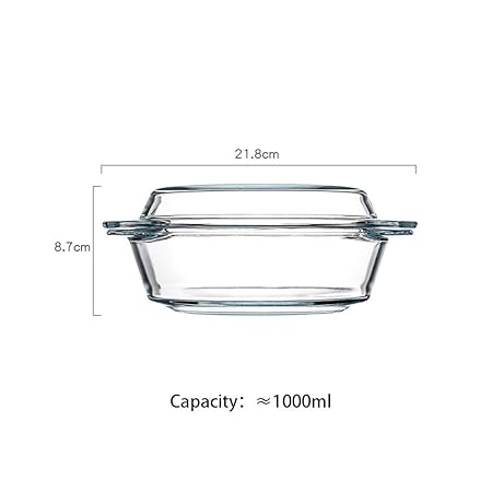 Cuenco de cerámica para postre o postre con tapa de cristal para ...