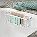 MetroDecor mDesign Kitchen Sink Suction Sponge and Scrubber Holder - Extra Wide, Polished Stainless Steel