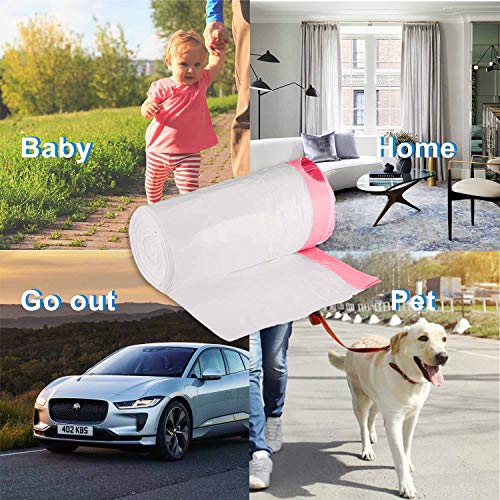 Drawstring Trash Bags,MEMX 4 Gallon Small Garbage Bags Wastebasket Bin Liners Strong Plastic Trash Bags for Bathroom,Bedroom,Office Trash Can.(100 Count)