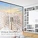 rabbitgoo Glass Window Film, Decorative Window Stickers, Privacy Window Clings, Static Cling Door Window Covering, Stained Glass Window Vinyl, Non Adhesive, Anti UV Pebble Pattern, 23.6 x 70.8 inches