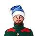 Windy City Novelties Santa Claus Plush Hat 2 Pack - for Christmas Parties, Caroling, Gatherings & Party Favors - Blue