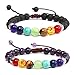 POPSPARK 7 Chakras Braided Rope Bracelet Couple Bracelet