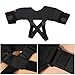 Double Shoulder Support Belt, Neoprene Adjustable Brace Correction Band for Protector Shoulder Injury Prevention and Help Recovery (S)