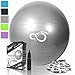 Live Infinitely Exercise Ball (55cm-95cm) Extra Thick Professional Grade Balance & Stability Ball- Anti Burst Tested Supports 2200lbs- Includes Hand Pump & Workout Guide Access