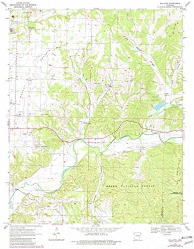 Gallatin AR topo map, 1:24000 scale, 7.5 X 7.5 Minute, Historical, 1970, updated 1982, 26.7 x 22 IN - Paper