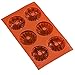 Sorbus 6-Cavity Silicone Fancy Mini Bundt Cake, Brown