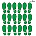 Finduat 20 Pairs 40 Prints Green Kids Size Shoes Footprint Stickers Decals, Floor Wall Stairs to Guide Directions for School, Dance Studio, Floor Stickers St. Patrick's Day Party Decoration