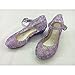 O&N Princess Girls Queen Dress Up Cosplay Jelly Shoes for Kids Toddler Dance Party Sandals Mary Janes Purple 8 M US Toddler