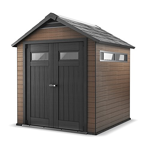 Keter/chalet et jardin 12-922433 Fusion Abri de Jardin en Composite Bois Marron et Gris Anthracite 229 x 223,5 x 252 cm