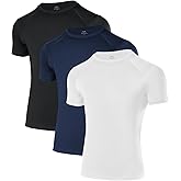 Niksa 1/2/3 Pack Boys Compression Shirt, Youth Athletic Quick Dry Undershirt Kids Sport Base Layer for Baseball Football