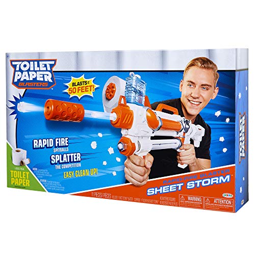 TP Blaster Toilet Paper Blasters Sheet Storm, Toy Blaster Shoots Rapid