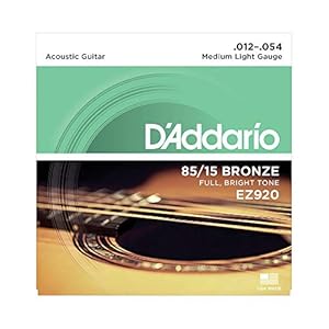D’Addario EZ920 85/15 Bronze Medium Light Acoustic Guitar Strings