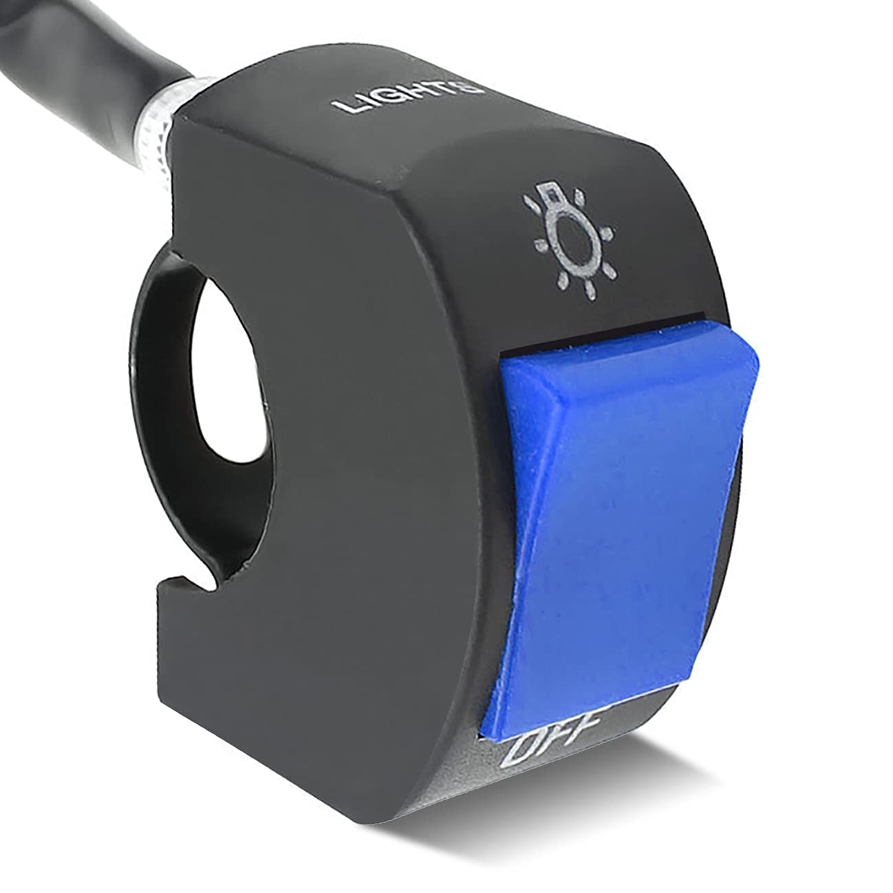 Photo 1 of 1 Piece Motorcycle Headlight Switch Handlebar Toggle Switch with On Off Push Button for U5 U7 U2 Motorcycles Scooter Electrombile Motorbike-7/8inch 22mm(Blue)