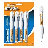 BIC Wite-Out Shake 'n Squeeze Correction Pen, 8 ml, White, 4/Pack (WOSQPP418)
