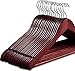 ZOYER Wood Suit Hangers (20 Pack) - Premium Quality Wooden Coat Hangers - Strong & Durable Suit Hangers - Cherry