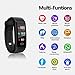 Letuboner Fitness Tracker with Heart Rate Monitor,Color Screen Activity Tracker,IP68 Waterproof Smart Wristband Pedometer (black)