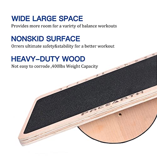 PACEARTH Professional Wooden Balance Board for Balance Training, Rocker