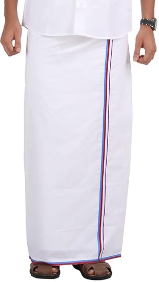 Men's Dhoti (2 Meters Wide, White)
