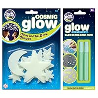 The Original Glowstars Company Cosmic Glow Moon, Stars and Glow Creations Glow-in-the-Dark Pens