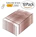 ABC Rose Gold Bubble Mailers, 9.5 x 13.5 Inches, 10 Pack. Metallic Aluminum Foil and Polyethylene Envelope. Waterproof Packaging for Jewelry
