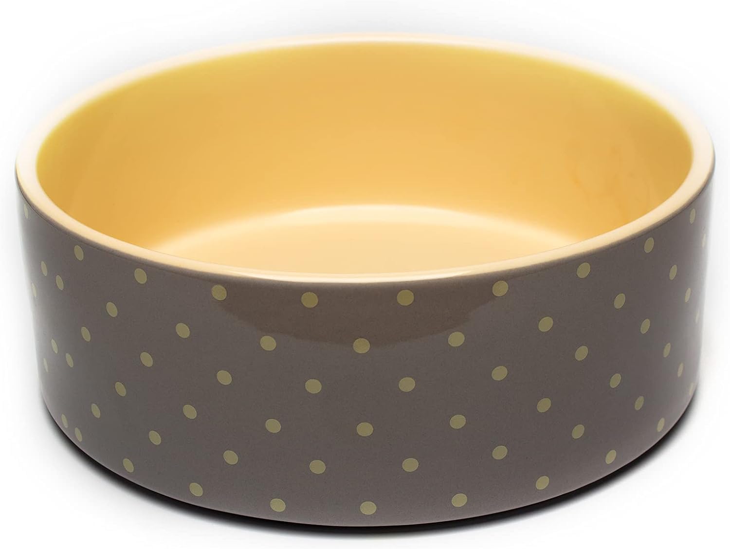 Petface Grey Spots Ceramic Bowl, 15 cm