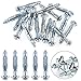 Glarks 30Pcs 6x52MM Heavy Duty Zinc Plated Steel Molly Bolt Hollow Drive Wall Anchor Screws Set for Drywall, Plaster and Tile (M6x52)
