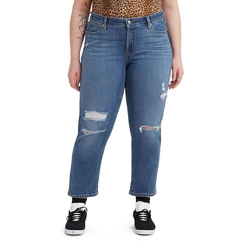 Levi's Women's Boyfriend Jeans (Standard and Plus), (New) Indigo Worn in, 39