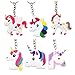 Feidiao Unicorn Bracelets Wristband Unicorn Keychain Keyring,DavonArt Unicorn Birthday Party Favors Supplies for Kids Girls, Pony Toys Prizes Gifts, Rubber Band Bracelet (12 Pack)
