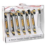 NFL Football Team Logo Candy Cane Tree Ornament Set - Pick Team! (Green Bay Packers)