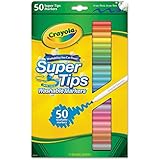 Crayola 50ct Washable Super Tips Markers 50 Color Variety