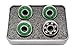 Yellow Jacket Premium Fidget Spinner Replacement Bearings, 1 Ceramic Spin Bearings, 3 Steel Jungle Green Counterweight Bearings